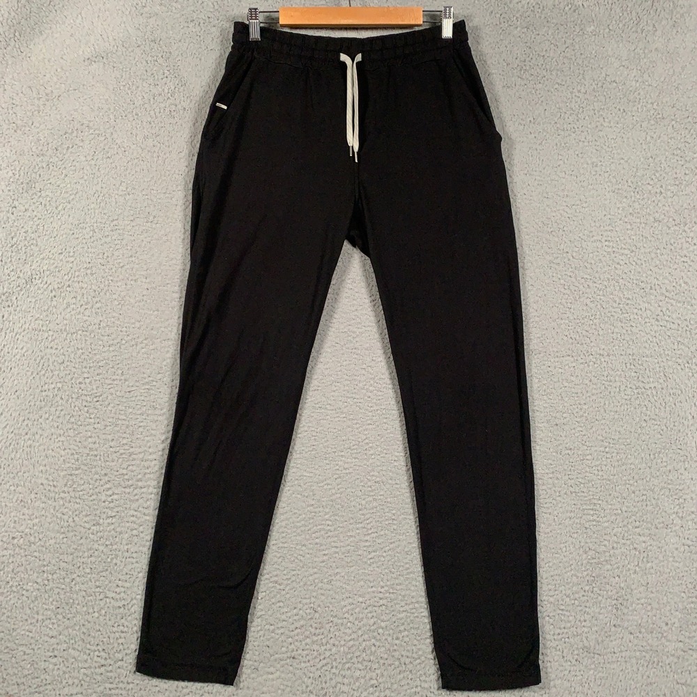 Vuori Ponto Performance Pant Mens Large L Black Athletic Active Lounge Dreamknit